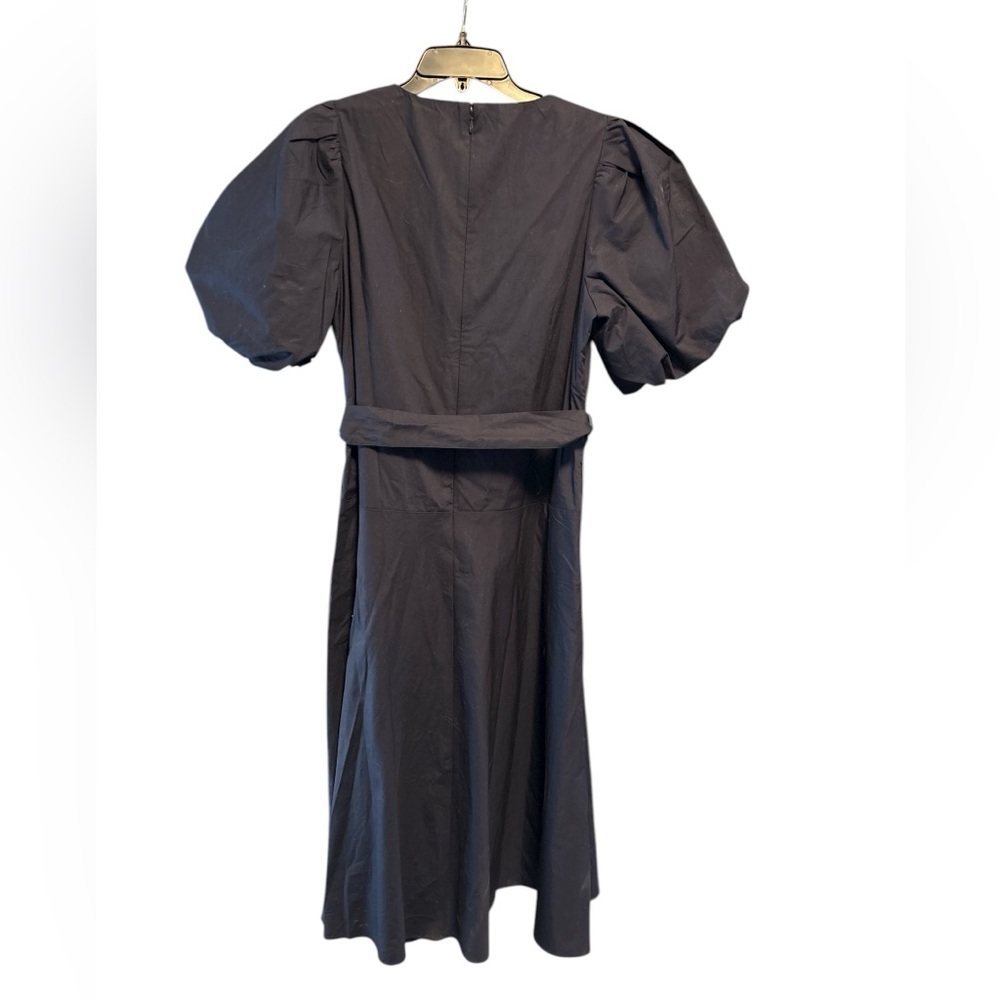 Banana Republic Factory Navy Blue Puff-Sleeve Midi Dress Size Medium NWT - Picture 3 of 6